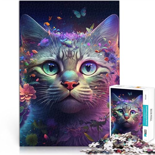Herausforderndes Spielspielzeug Schmetterling und Katze 1000-teiliges Puzzle für Erwachsene 26x38cm tolles Geschenk ab 14 Jahren Herausforderndes Spielspielzeug Schmetterling und Katze 1000-teiliges Puzzle für Erwachsene 26x38cm tolles Geschenk ab 14 Jahren von LGNBTGM