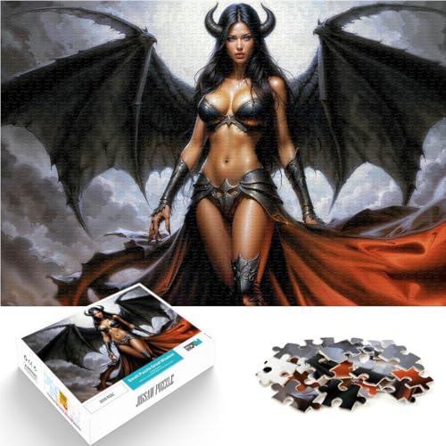 Herausforderndes Spielspielzeug Schwarze Engelgöttin Puzzle 1000 Teile für Teenager 26x38cm für Heimdekoration für ab 14 Jahren Herausforderndes Spielspielzeug Schwarze Engelgöttin Puzzle 1000 Teile für Teenager 26x38cm für Heimdekoration für ab 14 Jahren von LGNBTGM