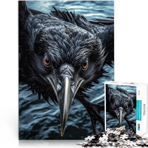 Herausforderndes Spielspielzeug neugieriger Rabe fliegt Puzzle 1000 Teile für Erwachsene 38x52cm Verbessern Sie das Gedächtnis Geeignet ab 14 Jahren von LGNBTGM