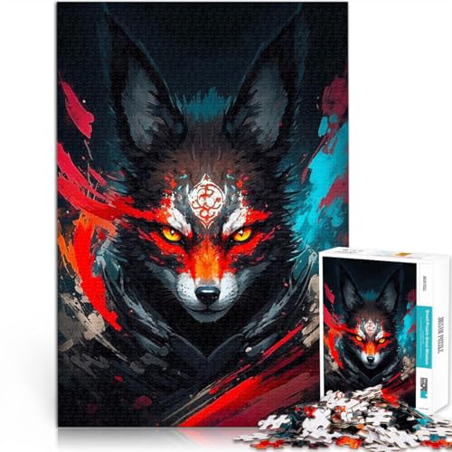 Intellektuelles Spiel Der feurige Reiz eines Kitsunes Puzzle 1000 Teile für Jugendliche 26x38cm mit passendem Poster und Quizblatt für 14+ von LGNBTGM