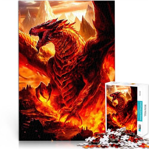 Intellektuelles Spiel Fantasie-Drache 1000-teiliges Puzzle für Erwachsene 70x100cm Geburtstagsgeschenk, Geschenke für ab 14 Jahren von LGNBTGM