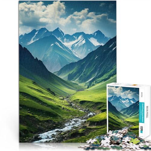 Intellektuelles Spiel Frühlingsberge – Muntere Hänge 1000-teilige Puzzles für Teenager 50x75cm für Heimdekoration Intellektuelles Spiel Frühlingsberge – Muntere Hänge 1000-teilige Puzzles für Teenager 50x75cm für Heimdekoration von LGNBTGM