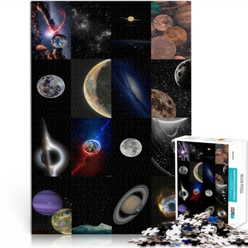 Intellektuelles Spiel Kosmische ästhetische Spleißkunst 1000-teiliges Teenager-Puzzle 26x38cm Perfekte Dekoration für und ab 14 Jahren von LGNBTGM