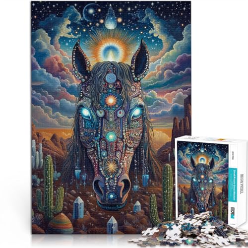 Intellektuelles Spiel Künstlerisch farbiges Pferd Teenager-Puzzle 1000 Teile 70x100cm Geburtstagsgeschenk, Geschenke ab 14 Jahren von LGNBTGM