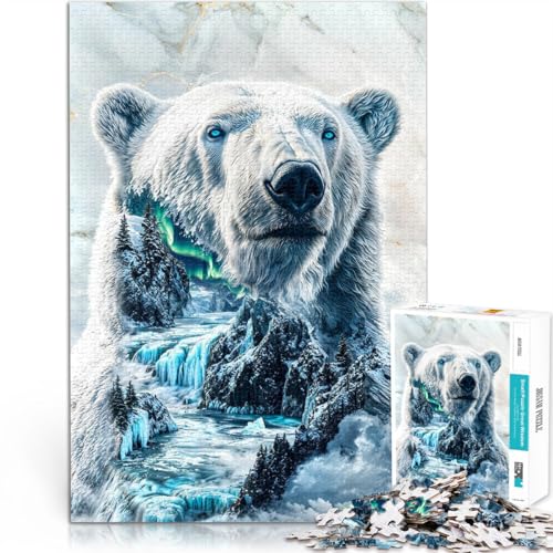 Lernspiel-Herausforderungsspielzeug Arktische Majestät Eisbär 1000-Teile-Puzzle für Teenager 70x100cm Gutes Geschenk von LGNBTGM
