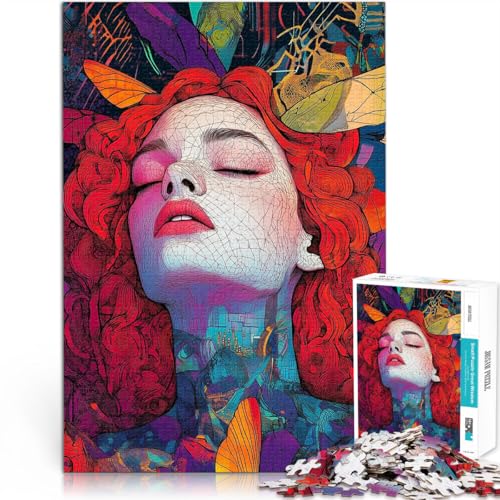 Lernspiel-Herausforderungsspielzeug Frau mit Schmetterlingen 1000-teilige Puzzles für Erwachsene 50x75cm Wanddekoration Lernspiel-Herausforderungsspielzeug Frau mit Schmetterlingen 1000-teilige Puzzles für Erwachsene 50x75cm Wanddekoration von LGNBTGM