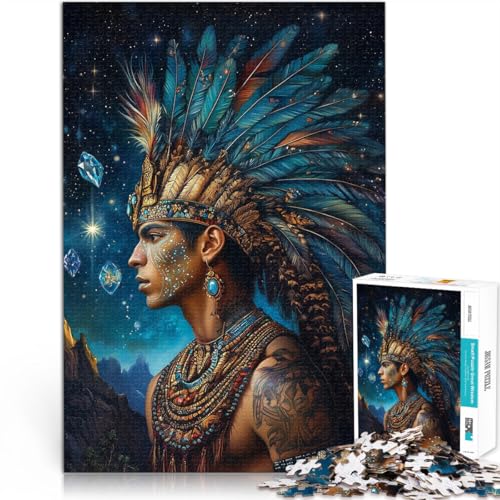 Lernspiel-Herausforderungsspielzeug Indischer Prinz 1000-teiliges Puzzle für Teenager 26x38cm Lustiges Geschenk für 14+ von LGNBTGM