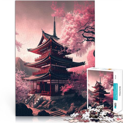 Lernspiel-Herausforderungsspielzeug Japanische Landschaft 1000-teilige Puzzles für Erwachsene 50x75cm Tolles Geschenk für Spiele von LGNBTGM