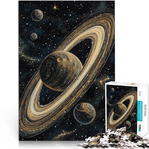 Lernspiel-Herausforderungsspielzeug Planet mit goldenen Ringen 1000-teilige Puzzles für Erwachsene 26x38cm Verbessern Sie das Gedächtnis Lernspiel-Herausforderungsspielzeug Planet mit goldenen Ringen 1000-teilige Puzzles für Erwachsene 26x38cm Verbessern Sie das Gedächtnis von LGNBTGM