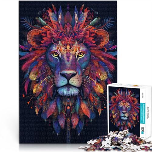 Lernspiel-Herausforderungsspielzeug Puma mit Buntem Fell 2000-Teile-Puzzle für Teenager 70x100cm EIN Kunstwerk von LGNBTGM
