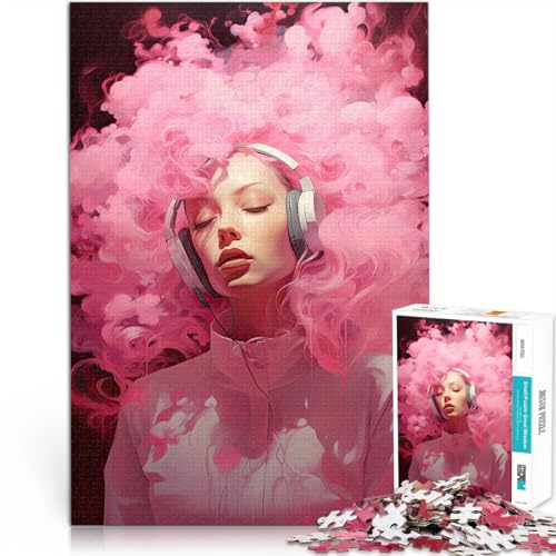 Lernspiel-Herausforderungsspielzeug Rosa Rauschen 1000-teilige Puzzles für Teenager 26x38cm Tolles Geschenk für Spiele für 14+ von LGNBTGM