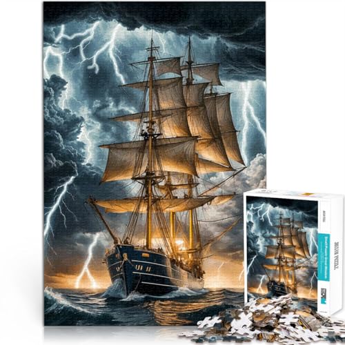 Lernspiel-Herausforderungsspielzeug Segeln durch den Sturm Teenager 1000-teiliges Puzzle 50x75cm Wohnkunstdekor für ab 14 Jahren Lernspiel-Herausforderungsspielzeug Segeln durch den Sturm Teenager 1000-teiliges Puzzle 50x75cm Wohnkunstdekor für ab 14 Jahren von LGNBTGM