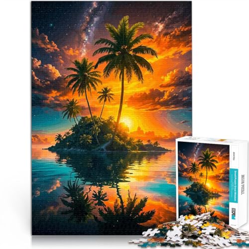 Lernspiel-Herausforderungsspielzeug Tropische Sonnenuntergangsinsel 1000-teiliges Puzzle für Erwachsene 26x38cm Heimdekoration Lernspiel-Herausforderungsspielzeug Tropische Sonnenuntergangsinsel 1000-teiliges Puzzle für Erwachsene 26x38cm Heimdekoration von LGNBTGM