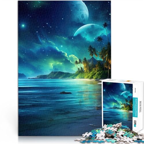 Lernspiele Blauer Ozean-Nachthimmel Puzzle für Erwachsene mit 2000 Teilen 70x100cm Lernspiel für Geburtstag, Weihnachten für ab 14 Jahren von LGNBTGM
