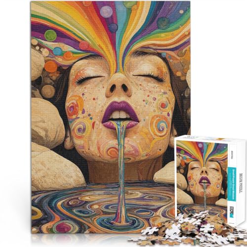 Lernspiele DIY Spielzeug Fantasie Frau Kunst Puzzle für Jugendliche 1000 Teile 38x52cm Geeignet für die Schreibtischdekoration Geeignet ab 14 Jahren von LGNBTGM
