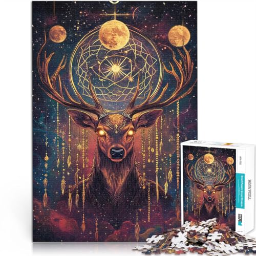 Lernspiele DIY Spielzeug Fantasiekunst Hirsch Puzzle für Teenager 1000 Teile 26x38cm Einzigartige Geburtstags- und Geschenkideen für ab 14 Jahren Lernspiele DIY Spielzeug Fantasiekunst Hirsch Puzzle für Teenager 1000 Teile 26x38cm Einzigartige Geburtstags- und Geschenkideen für ab 14 Jahren von LGNBTGM