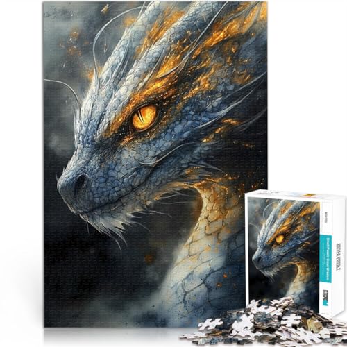 Lernspiele DIY Spielzeug Fantasy-Drachenporträt Puzzle für Erwachsene 2000 Teile 70x100cm Kunstwerk Geschenk ab 14 Jahren von LGNBTGM