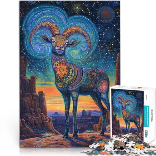 Lernspiele DIY Spielzeug Farbige Ziege Puzzle für Erwachsene 2000 Teile 70x100cm Lernspiel für Geburtstag, Weihnachten für ab 14 Jahren von LGNBTGM