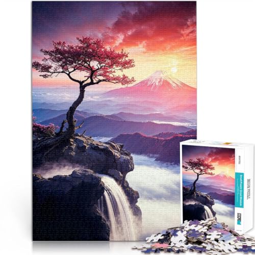 Lernspiele DIY Spielzeug Fujisan Sakura Sonnenaufgang Puzzle für Teenager 1000 Teile 70x100cm Künstlersammlung, Bildende Kunst für ab 14 Jahren von LGNBTGM