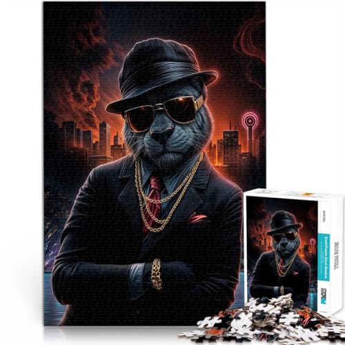 Lernspiele DIY Spielzeug Gangster Panther im Anzug Puzzle 1000 Teile für Teenager 26x38cm Tolles Geschenk für Spiele für 14+ Lernspiele DIY Spielzeug Gangster Panther im Anzug Puzzle 1000 Teile für Teenager 26x38cm Tolles Geschenk für Spiele für 14+ von LGNBTGM