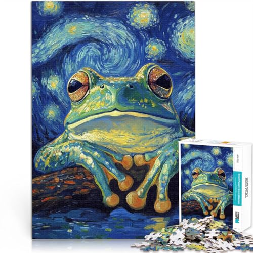 Lernspiele DIY Spielzeug Sternennachtfrosch Puzzle für Erwachsene 1000 Teile 38x52cm Einzigartige Wohndekoration und Geschenke für ab 14 Jahren Lernspiele DIY Spielzeug Sternennachtfrosch Puzzle für Erwachsene 1000 Teile 38x52cm Einzigartige Wohndekoration und Geschenke für ab 14 Jahren von LGNBTGM