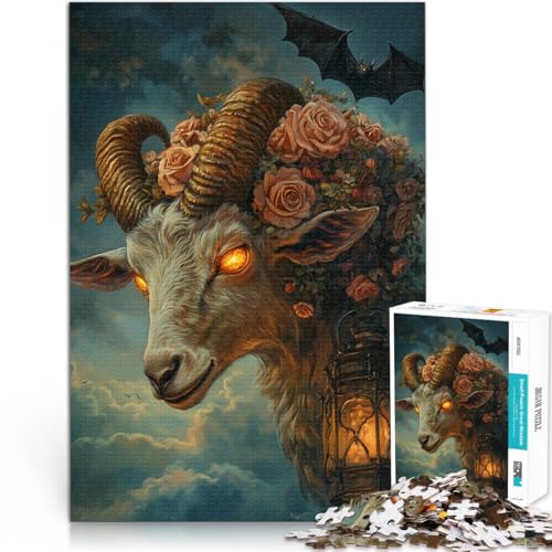 Lernspiele DIY Spielzeug Unglückliches Schaf Teenager 2000-teiliges Puzzle 70x100cm Tolle Geschenke und Spielzeuge Geeignet ab 14 Jahren von LGNBTGM