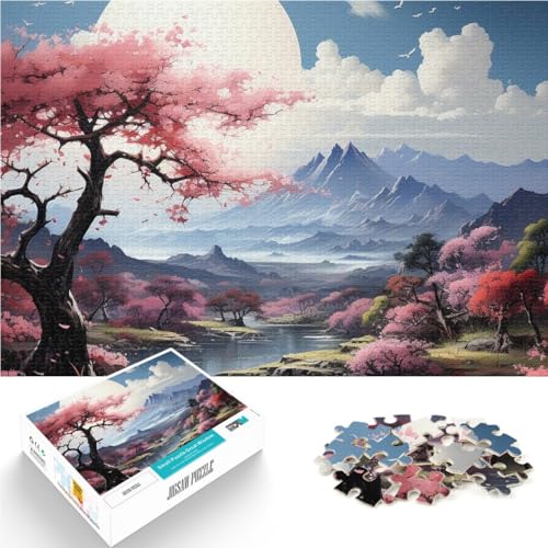 Lernspiele DIY Spielzeug japanische Landschaft Puzzle 1000 Teile für Teenager 26x38cm einzigartiges Herausforderungsspiel ab 14 Jahren von LGNBTGM