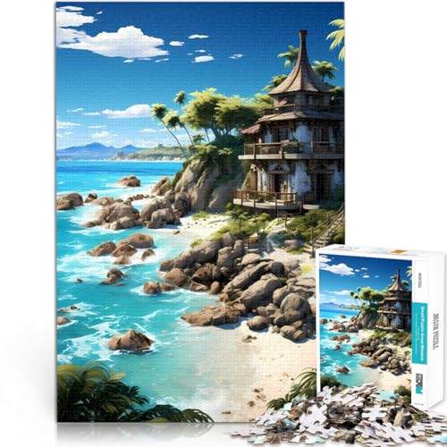 Lernspiele Erstaunlich Bunte Landschaft Puzzle für Erwachsene mit 1000 Teilen 70x100cm mit passendem Poster und Quizblatt für ab 14 Jahren von LGNBTGM