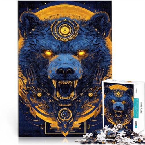 Lernspiele Heimdekoration Bärenkopfkunst 1000-Teile-Puzzle für Erwachsene 70x100cm Geschenke für Freunde und Familie ab 14 Jahren von LGNBTGM