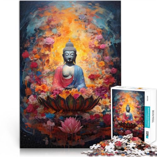 Lernspiele Heimdekoration Buddha-Gemälde Puzzle für Erwachsene mit 1000 Teilen 26x38cm Geburtstagsgeschenke für ab 14 Jahren von LGNBTGM