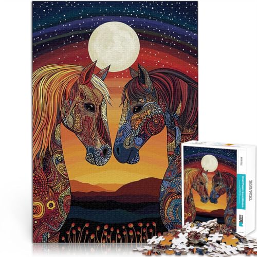 Lernspiele Heimdekoration EIN Paar Pferde 1000-teilige Puzzles für Erwachsene 38x52cm Angebot als Geschenk für die ganze Familie ab 14 Jahren Lernspiele Heimdekoration EIN Paar Pferde 1000-teilige Puzzles für Erwachsene 38x52cm Angebot als Geschenk für die ganze Familie ab 14 Jahren von LGNBTGM