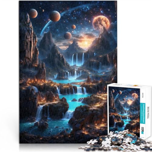 Lernspiele Heimdekoration Fantasie-Wasserfälle Puzzle für Erwachsene mit 1000 Teilen 26x38cm Tolles Geschenk für Spiele für und ab 14 Jahren von LGNBTGM