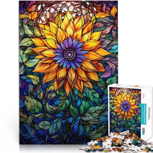 Lernspiele Heimdekoration Goldene Sonnenblumenschönheit 1000-teilige Puzzles für Teenager 26x38cm Perfekte Dekoration für 14+ von LGNBTGM