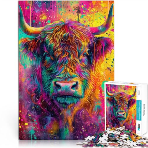 Lernspiele Heimdekoration Highland Cow Bunte Kunst Teenager-Puzzle 1000 Teile 50x75cm Geburtstagsgeschenk, Geschenke, Wandkunst Geeignet ab 14 Jahren Lernspiele Heimdekoration Highland Cow Bunte Kunst Teenager-Puzzle 1000 Teile 50x75cm Geburtstagsgeschenk, Geschenke, Wandkunst Geeignet ab 14 Jahren von LGNBTGM