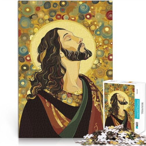 Lernspiele Heimdekoration Jesus Christus Porträt 1000-Teile-Puzzle für Erwachsene 26x38cm Wohnkunstdekor für ab 14 Jahren von LGNBTGM