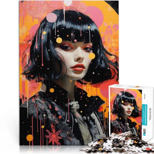 Lernspiele Heimdekoration Kunst Frau Malerei Teenager-Puzzle 1000 Teile 38x52cm Lernspiel für Geburtstag, Weihnachten für ab 14 Jahren von LGNBTGM
