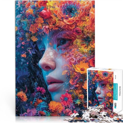 Lernspiele Heimdekoration Mädchenblumen 1000-teilige Puzzles für Erwachsene 38x52cm Geburtstagsgeschenk, Geschenke für und ab 14 Jahren von LGNBTGM