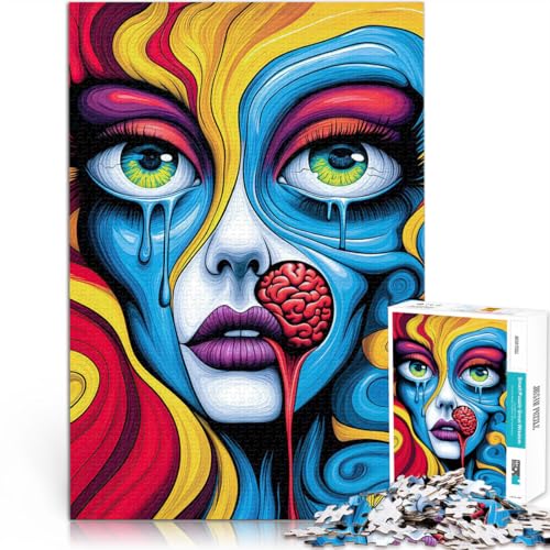Lernspiele Heimdekoration Surreale psychedelische Frau 1000-teiliges Puzzle für Teenager 38x52cm Geschenk zum Geburtstag ab 14 Jahren Lernspiele Heimdekoration Surreale psychedelische Frau 1000-teiliges Puzzle für Teenager 38x52cm Geschenk zum Geburtstag ab 14 Jahren von LGNBTGM