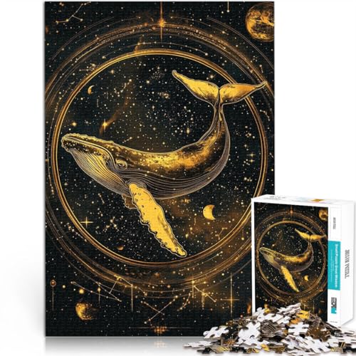 Lernspiele Kosmischer Wal Puzzle 1000 Teile für Jugendliche 70x100cm Jedes Stück ist einzigartig – Anspruchsvolles Familienspiel für ab 14 Jahren von LGNBTGM