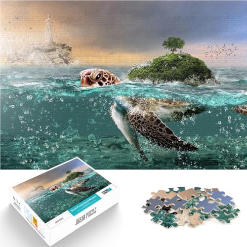 Lernspiele Tiere Meeresschildkröte Natur 1000-teiliges Teenager-Puzzle 26x38cm einzigartiges Herausforderungsspiel ab 14 Jahren Lernspiele Tiere Meeresschildkröte Natur 1000-teiliges Teenager-Puzzle 26x38cm einzigartiges Herausforderungsspiel ab 14 Jahren von LGNBTGM