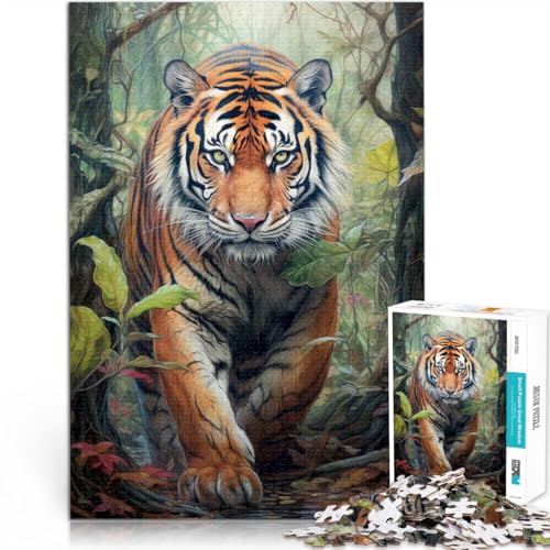 Lernspiele Tiger Puzzle 1000 Teile für Jugendliche 26x38cm Wanddekoration Einzigartige Geburtstags ab 14 Jahren von LGNBTGM