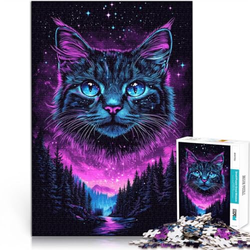 Lernspielzeug Kosmische Katze 1000 Teenager-Teile-Puzzle 38x52cm denn eignet ganze Familie für ab 14 Jahren von LGNBTGM