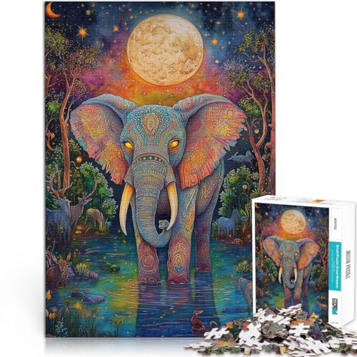Lernspielzeug Majestätischer Elefant 2000-teilige Puzzles für Erwachsene 70x100cm Die Liebe zwischen Paaren stärken für ab 14 Jahren von LGNBTGM