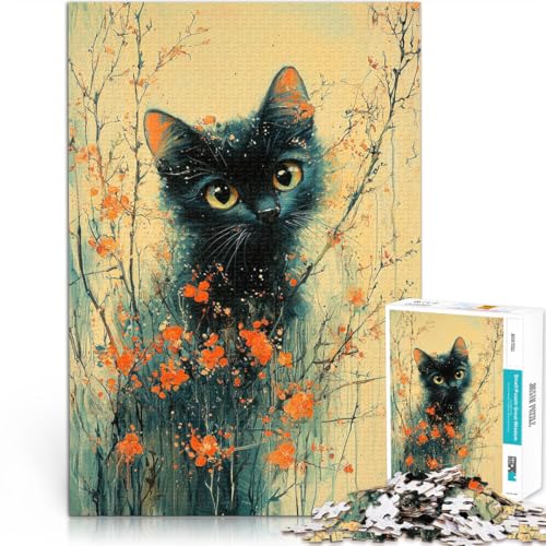 Lernspielzeug Schwarze Katze in Blüte 1000-teilige Puzzles für Teenager 26x38cm Wunschliste mit dem Weihnachtsmann für ab 14 Jahren Lernspielzeug Schwarze Katze in Blüte 1000-teilige Puzzles für Teenager 26x38cm Wunschliste mit dem Weihnachtsmann für ab 14 Jahren von LGNBTGM