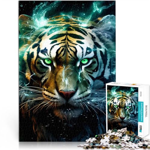 Lernspielzeug Tiger 1000-Teile-Puzzle für Erwachsene 26x38cm Wanddekoration Einzigartige Geburtstags ab 14 Jahren von LGNBTGM