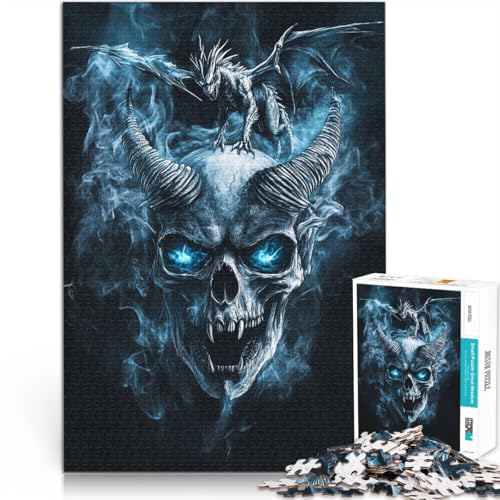 Lernspielzeug für die ganze Familie EIN bedrohlicher Totenkopf 1000-teilige Puzzles für Erwachsene 26x38cm Wohnkunstdekor für ab 14 Jahren Lernspielzeug für die ganze Familie EIN bedrohlicher Totenkopf 1000-teilige Puzzles für Erwachsene 26x38cm Wohnkunstdekor für ab 14 Jahren von LGNBTGM