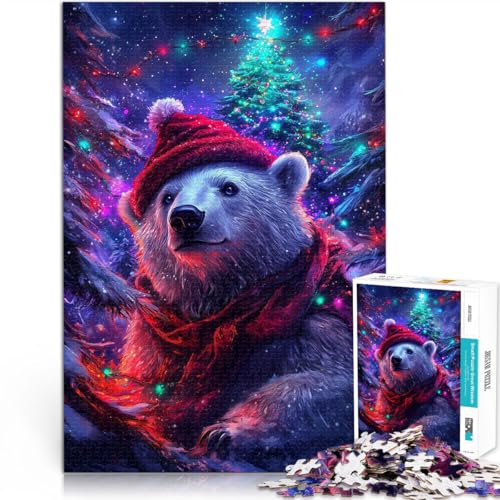Lernspielzeug für die ganze Familie Eisbär-Weihnachten Teenager 1000-teiliges Puzzle 50x75cm Lustiges Geschenk für 14+ Lernspielzeug für die ganze Familie Eisbär-Weihnachten Teenager 1000-teiliges Puzzle 50x75cm Lustiges Geschenk für 14+ von LGNBTGM