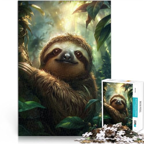 Lernspielzeug für die ganze Familie Entzückendes Faultier im Dschungel 1000-teiliges Puzzle für Erwachsene 26x38cm Heimdekoration Lernspielzeug für die ganze Familie Entzückendes Faultier im Dschungel 1000-teiliges Puzzle für Erwachsene 26x38cm Heimdekoration von LGNBTGM