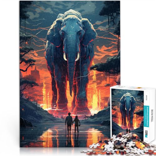 Lernspielzeug für die ganze Familie Triff einen Elefanten 1000-teiliges Puzzle für Erwachsene 70x100cm Geburtstagsgeschenk von LGNBTGM