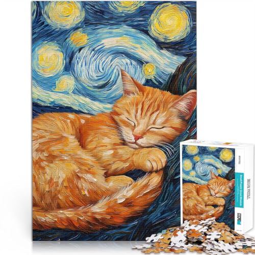 Lustige Spiele Katze in der Sternennacht Puzzle 1000 Teile für Erwachsene 26x38cm Geeignet für die Schreibtischdekoration ab 14 Jahren Lustige Spiele Katze in der Sternennacht Puzzle 1000 Teile für Erwachsene 26x38cm Geeignet für die Schreibtischdekoration ab 14 Jahren von LGNBTGM